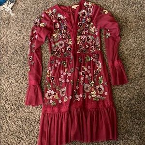 maroon sequined dress from ASOS